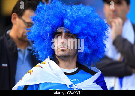 Rugby Union - coupe du monde de Rugby 2015 - Pool A - Australie / Uruguay - Villa Park.Un fan écossais dans la foule montre son soutien Banque D'Images