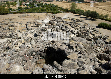 Su Nuraxi, culture Nuragique, UNESCO World Heritage Site, près de Barumini, Province du Medio Campidano, Sardaigne, Italie Banque D'Images