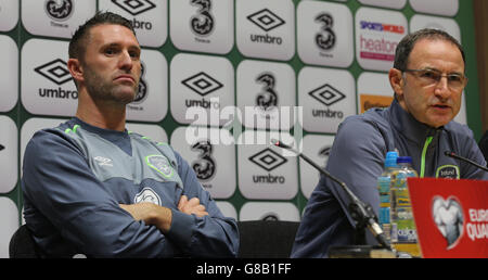 Football - UEFA Euro 2016 - Qualifications - Groupe D - République d'Irlande/Allemagne, République d'Irlande - Conférence de presse - FAI N... Banque D'Images