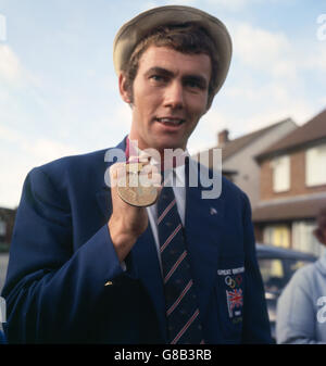 Boxe - Jeux Olympiques de Mexico 1968 - Chris Finnigan - Iver, Buckinghamshire Banque D'Images