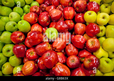 Rouge, jaune et vert pomme Banque D'Images