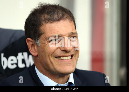 Football - Barclays Premier League - Sunderland v West Ham United - Stade de lumière.West Ham United Manager Slaven Bilic pendant le match de la Barclays Premier League au stade de Light, Sunderland. Banque D'Images