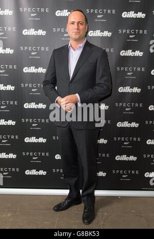 Gillette - Londres lancement Moments Bond Banque D'Images