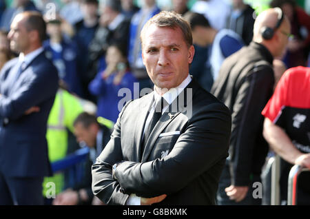 Football - Barclays Premier League - Everton / Liverpool - Goodison Park. Brendan Rodgers, responsable de Liverpool, avant le match Banque D'Images