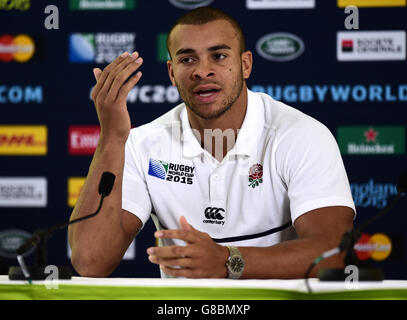 Rugby Union - coupe du monde de Rugby 2015 - Conférence de presse d'Angleterre - Pennyhill Park.Jonathan Joseph d'Angleterre lors d'une conférence de presse à Pennyhill Park, Bagshot. Banque D'Images