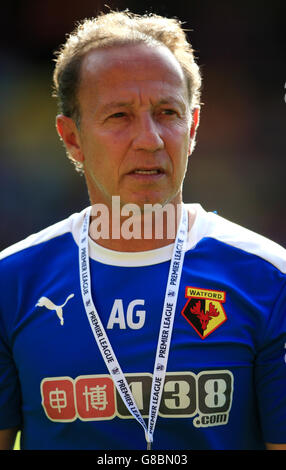 Football - Barclays Premier League - Watford / Crystal Palace - Vicarage Road. Alberto Giraldez, entraîneur adjoint de Watford Banque D'Images