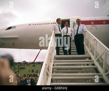 Aviation - Concorde quitte son hangar - Filton Bristol, Banque D'Images