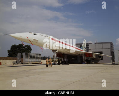 Aviation - Concorde quitte son hangar - Filton Bristol, Banque D'Images