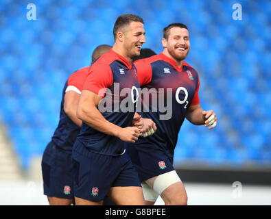 Rugby Union - coupe du monde 2015 - session d'entraînement en Angleterre - AJ Bell Stadium.Sam Burgess d'Angleterre pendant la séance d'entraînement au stade AJ Bell, à Salford. Banque D'Images