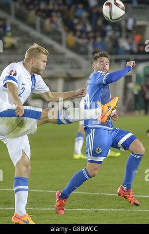 Soccer - Championnat d'Europe UEFA Qualifications - Groupe F - Finlande / Irlande du Nord - Stade Olympique d'Helsinki Banque D'Images