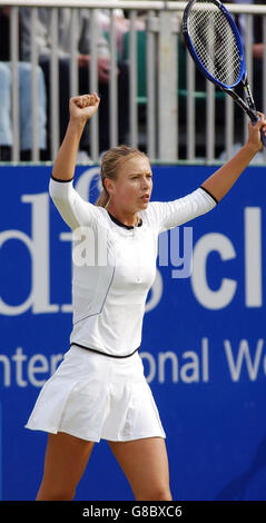 - Tennis Classic 2005 - DFS - Quart de finale Maria Sharapova v - Eleni Daniilidou Edgbaston Priory Club Banque D'Images