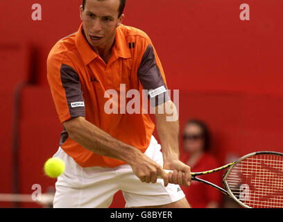 Tennis - Stella Artois Championship 2005 - Demi-finale - Andy Roddick v Radek Stepanek - Queens Club Banque D'Images