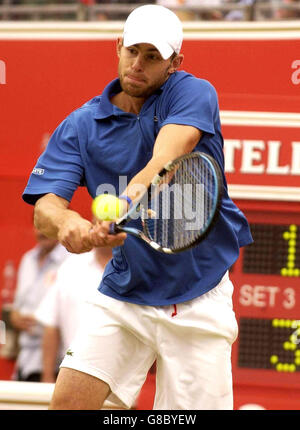 Tennis - Stella Artois Championship 2005 - Demi-finale - Andy Roddick v Radek Stepanek - Queens Club Banque D'Images