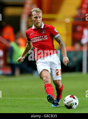 Soccer - Sky Bet Championship - Charlton Athletic / Preston North End - The Valley.Chris Solly de Charlton Athletic Banque D'Images