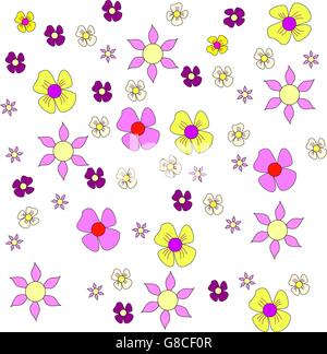 Ensemble de fleurs illustration vectorielle Illustration de Vecteur