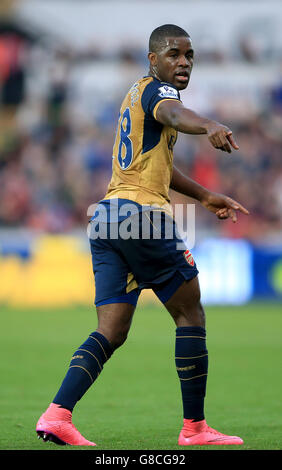 Joel Campbell d'Arsenal pendant le match de la Barclays Premier League au Liberty Stadium, Swansea. APPUYEZ SUR ASSOCIATION photo. Date de la photo: Samedi 31 octobre 2015. Voir PA Story FOOTBALL Swansea. Le crédit photo devrait se lire comme suit : Nick Potts/PA Wire. Banque D'Images