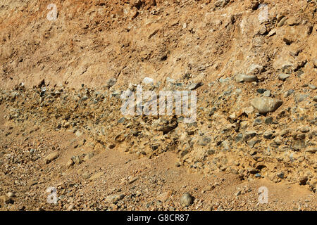 Couches de diamants alluviaux, site minier, Western Cape, Afrique du Sud. Banque D'Images