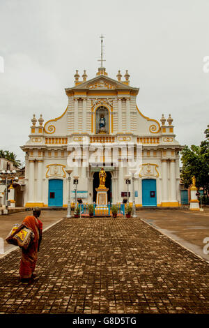 Église de l'immaculée conception Pondicherry Inde Banque D'Images