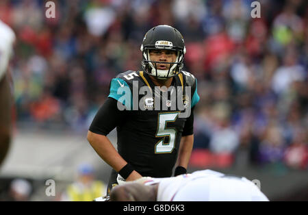 Gridiron - NFL International Series 2015 - Buffalo Bills / Jacksonville Jaguars - Wembley Stadium. Blake Bortles de Jacksonville Jaguars Banque D'Images