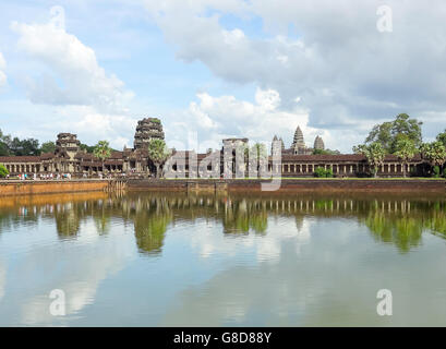 Partie d'un complexe nommé temple Angkor Wat au Cambodge Banque D'Images