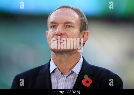 Ancien joueur de rugby sud-africain et joueur de sport ITV François Pienaar Banque D'Images