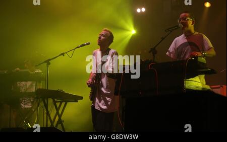 POUR Hot Chip qui se déroule la nuit d'ouverture du festival Metropolis au RDS à Dublin. Banque D'Images