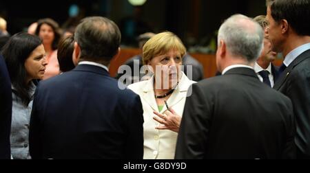 Bruxelles, Belgique. 28 Juin, 2016. La chancelière allemande Angela Merkel s'occupe le sommet de l'UE à Bruxelles, Belgique, le 28 juin 2016. © Jakub Dospiva/CTK Photo/Alamy Live News Banque D'Images