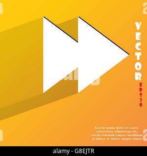 Contrôle multimédia. Télévision web moderne avec bouton long shadow et l'espace pour votre texte. Vecteur. EPS10 Illustration de Vecteur