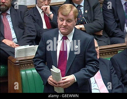 Questions du premier ministre - Chambre des communes. Le chef du Parti libéral démocrate Charles Kennedy. Banque D'Images