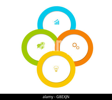 Abstract design avec des cercles pour le web, de marketing ou de présentations. Banque D'Images