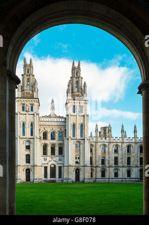 Quadrilatère avant de All Souls College Oxford, Royaume-Uni Banque D'Images