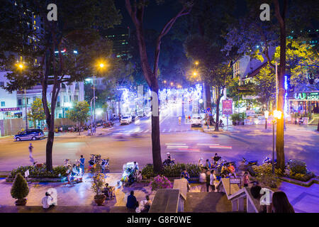 Ho con Rua aka Turtle Lake Park et Phạm Ngọc Thạch Street, Ho Chi Minh ville, Vietnam Banque D'Images