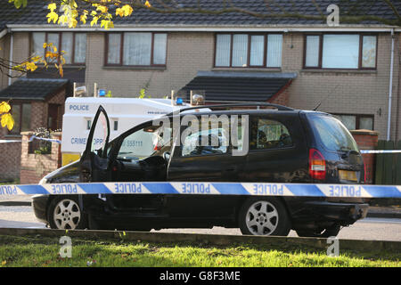 L'Ouest de Belfast shooting Banque D'Images