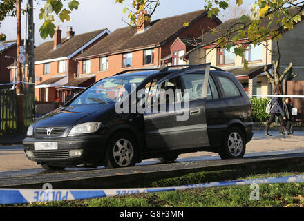 L'Ouest de Belfast shooting Banque D'Images