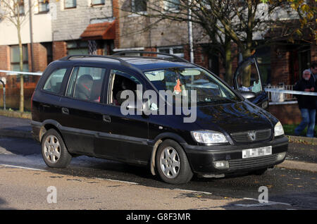 L'Ouest de Belfast shooting Banque D'Images