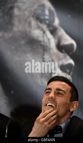 Anthony Crolla lors d'une conférence de presse au Grosvenor Casino de Manchester, avant son combat contre Darleys Perez. Banque D'Images