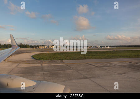 Piste à l'aéroport International de Cancun Banque D'Images