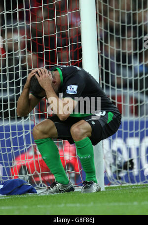 Sunderland v Stoke City - Barclays Premier League - Stade de lumière.Jonathan Walters de Stoke City manque une chance lors du match de la Barclays Premier League au stade de Light, Sunderland. Banque D'Images