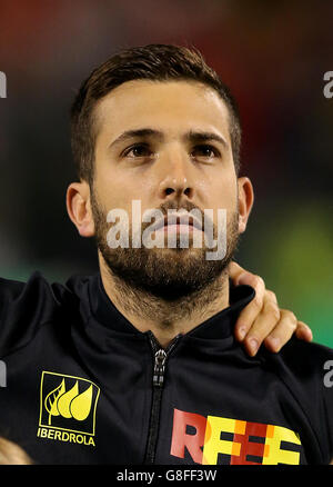 Espagne / Angleterre - International friendly - Rico Perez Stadium. Jordi Alba, Espagne Banque D'Images