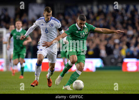 République d'Irlande v Bosnie et Herzégovine - UEFA Euro 2016 Qualifications - Play-off - Deuxième étape - Aviva Stadium Banque D'Images