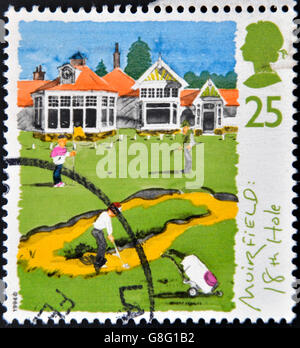 Royaume-uni - circa 1994 : timbre imprimé dans la Grande-bretagne montre Saint Andrews, old course, 250e anniversaire de l'Honorable Banque D'Images