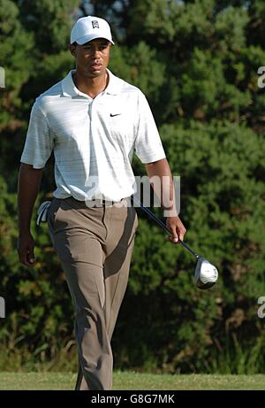 Golf - 134e Open Championship 2005 - cycle d'entraînement. Bois de tigre Banque D'Images