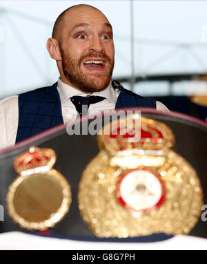 Tyson Fury Homecoming - Bolton.Tyson Fury lors d'un événement de retour au stade Macron, Bolton. Banque D'Images