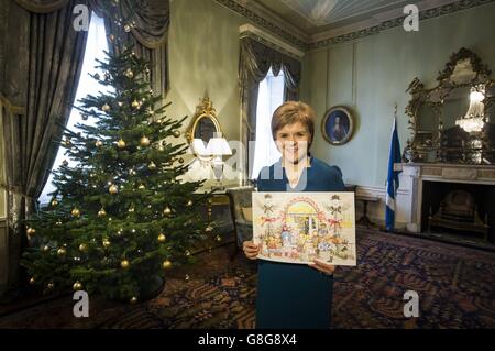 Nicola Sturgeon's Christmas card Banque D'Images