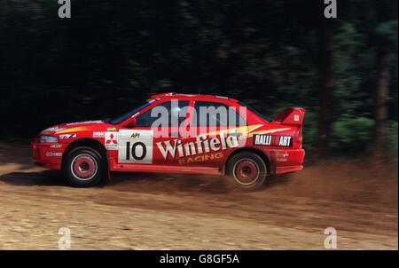 Rallye Rallying-Mitsubishi l'équipe d'Art Banque D'Images