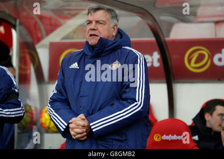 Sunderland v Stoke City - Barclays Premier League - Stade de lumière.Sam Allardyce, directeur de Sunderland, lors du match de la Barclays Premier League au stade de Light, Sunderland. Banque D'Images