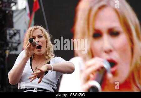 Concert Live 8 - la poussée finale - stade Murrayfield Banque D'Images