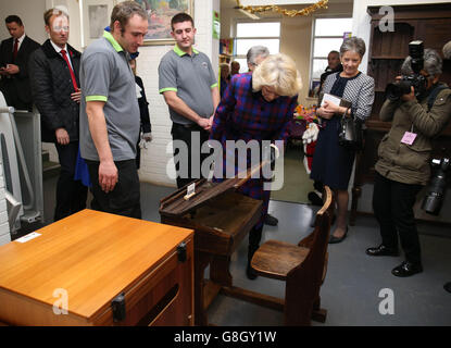 Visite royale au Carlton Village Emmaüs Banque D'Images