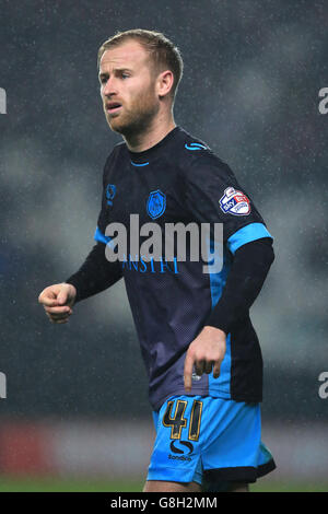 Milton Keynes dons / Sheffield mercredi - Sky Bet Championship - Stadium mk. Barry Bannon de Sheffield Wednesday Banque D'Images