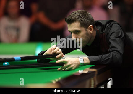 Championnat de Snooker de Betway au Royaume-Uni - cinquième jour - York Barbican.Mark Selby de Leicester pendant la cinquième journée du championnat britannique de Snooker 2015 de Betway au York Barbican, York. Banque D'Images